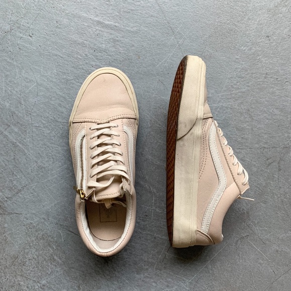 Vans Old Skool Zip Leather - Whispering Pink | Size: 7.5 - Picture 3 of 5